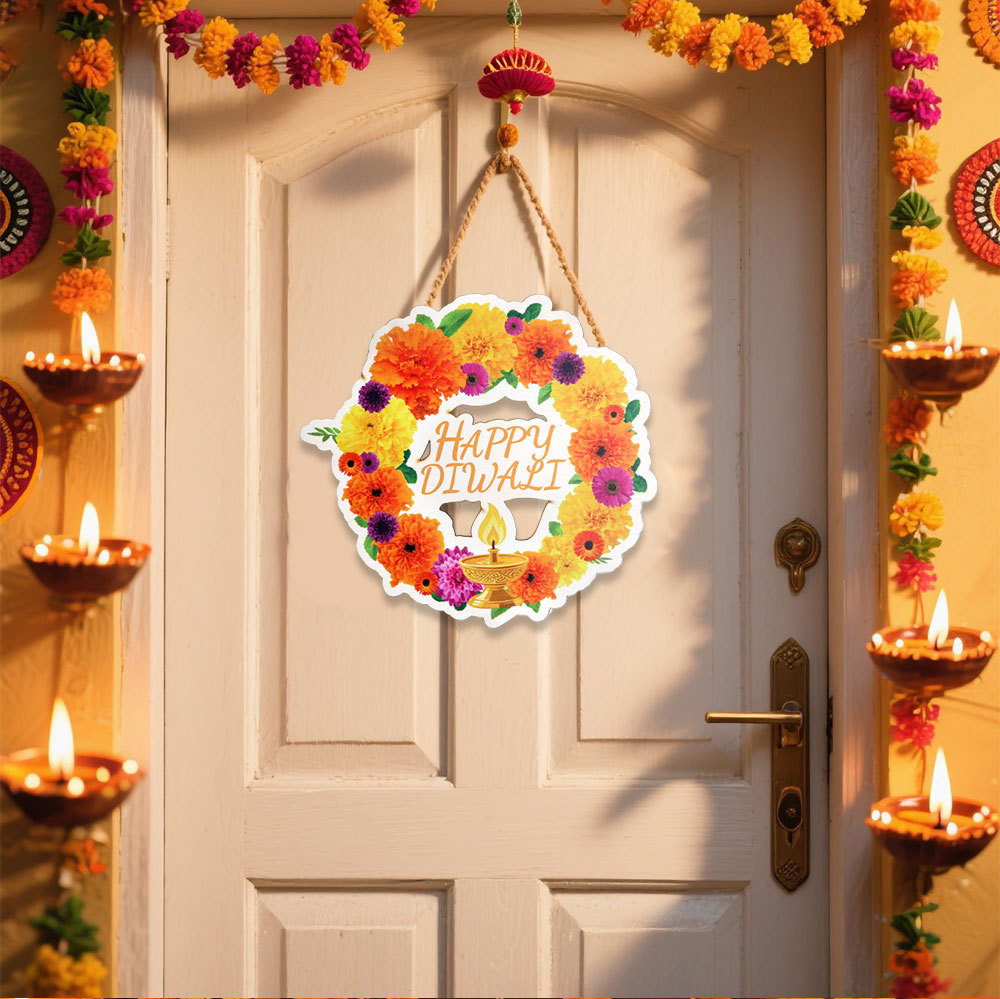 Lighting Decoration For Diwali - Decoración de loto y pavo real