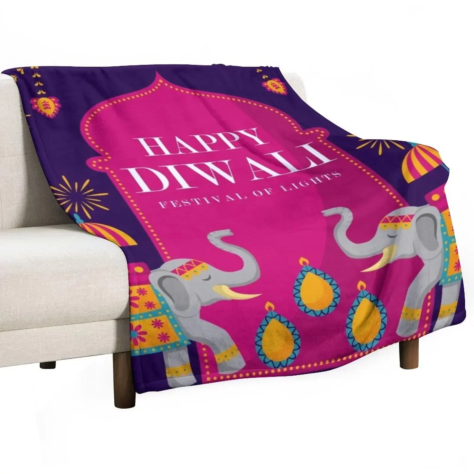 Lighting Decoration For Diwali - Happy Diwali - Manta decorativa del
