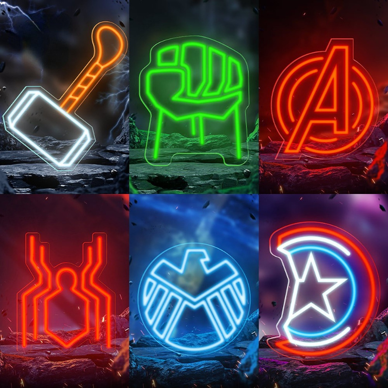 Lighting Decor For Diwali - Luz de Neón de Superhéroes de