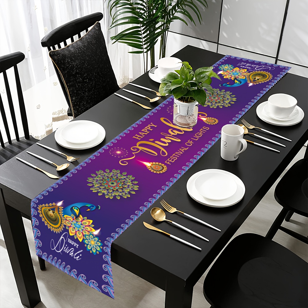Lighting Decoration For Diwali - Camino de Mesa de Lino para