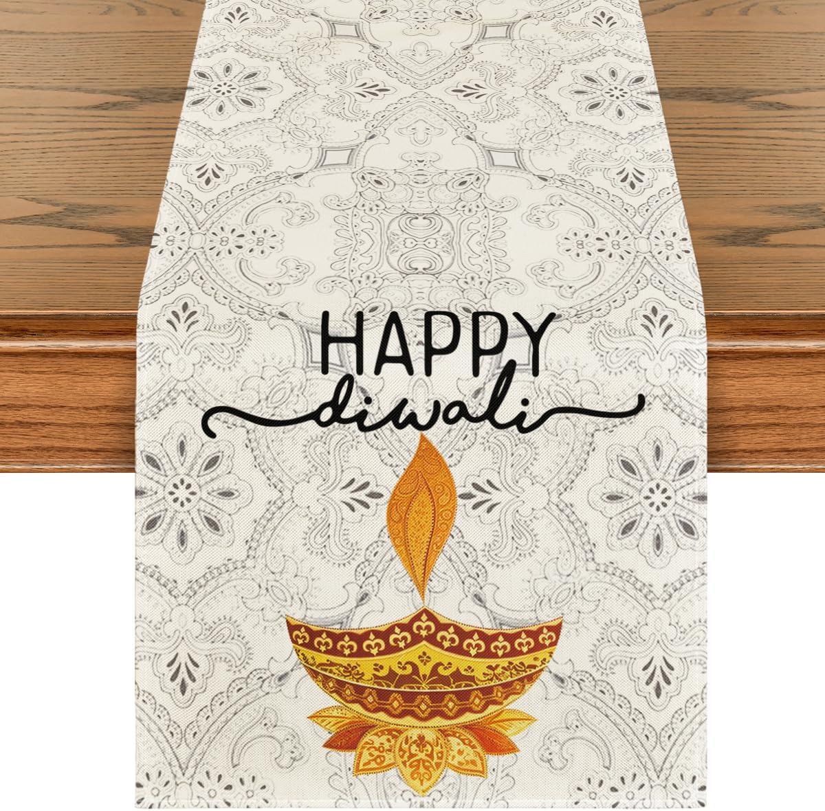 Lighting Decoration For Diwali - Camino de Mesa de Lino para