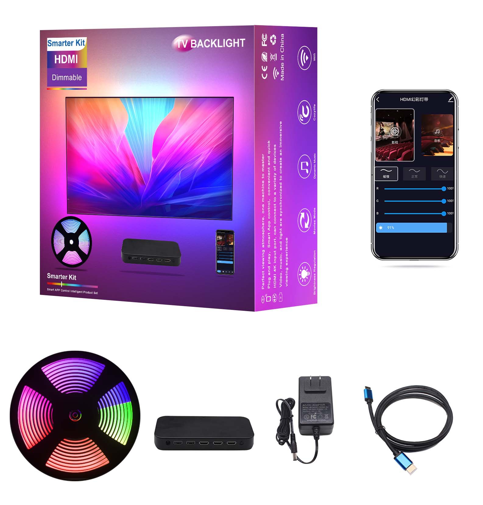 Ambient Led Strip - Kit de Luces Ambientales Inteligentes RGBIC