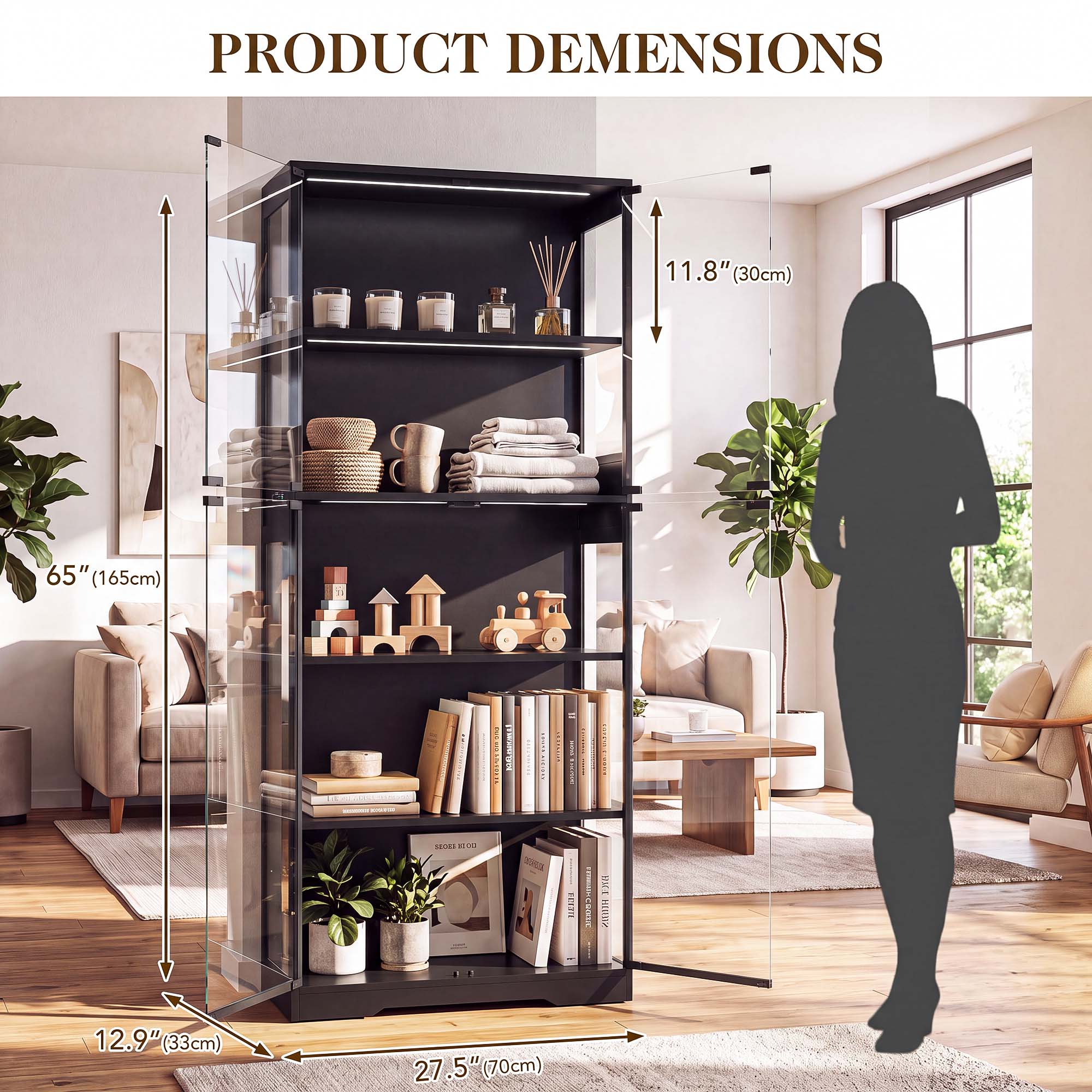 TCGBKAF Vitrina de 5 niveles c - Furniture Lighting & Decor Magazine reseña y precio