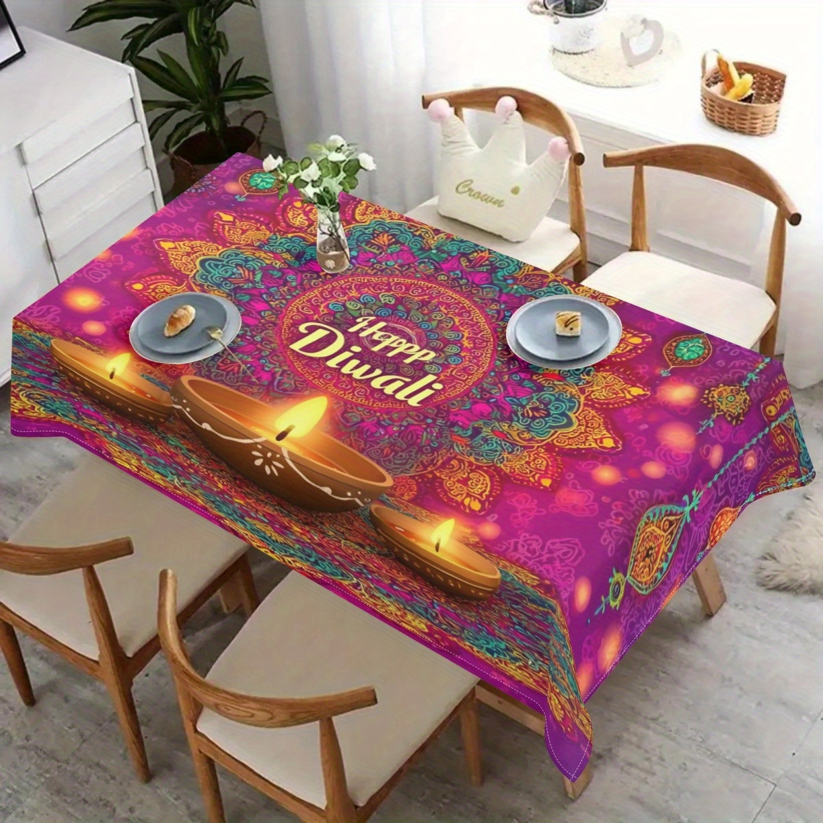 Mantel Rectangular para Decora - Lighting Decoration For Diwali reseña y precio