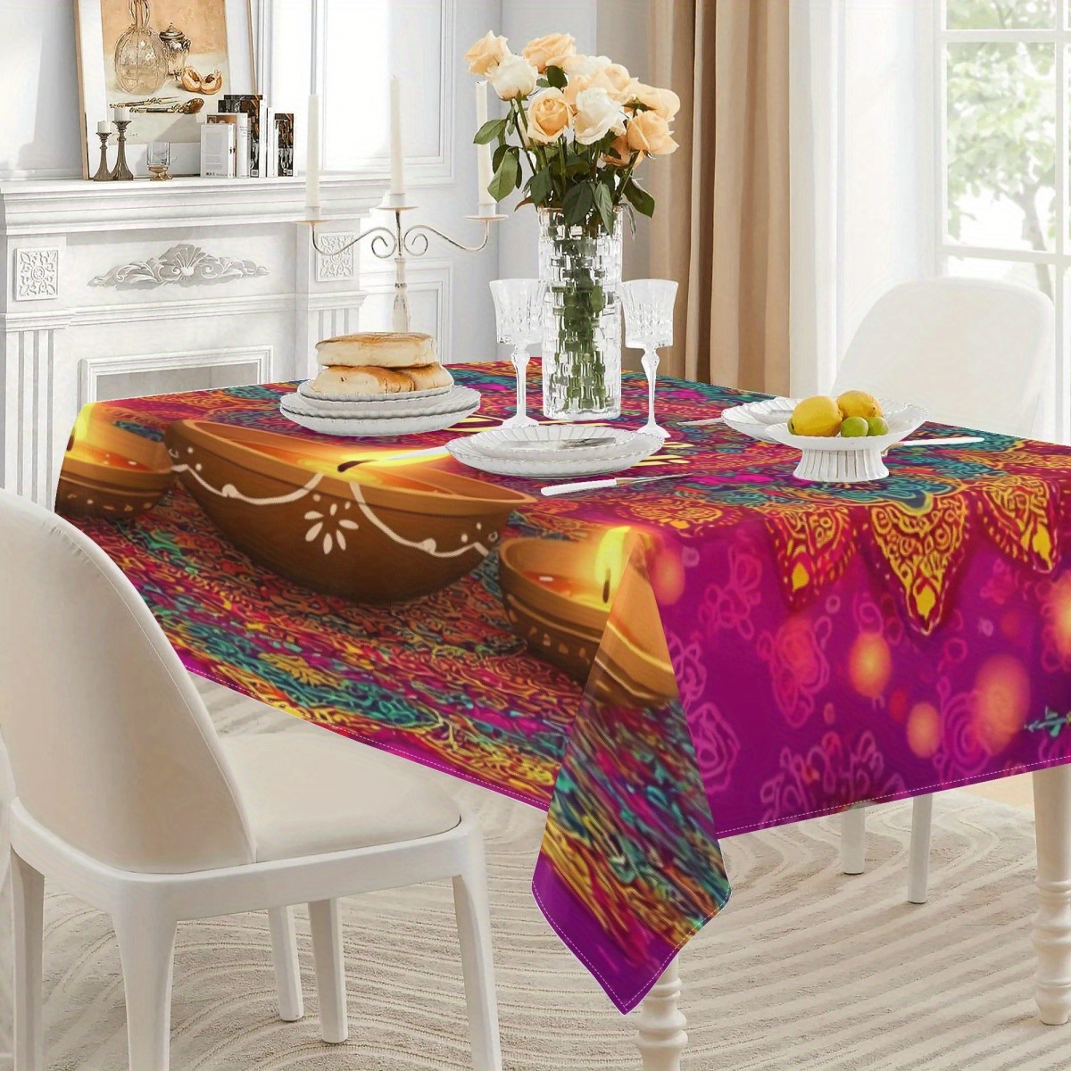 Mantel Rectangular para Decora - Lighting Decoration For Diwali reseña y precio