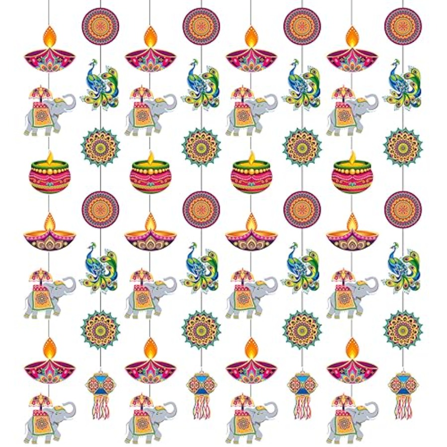 8 Piezas de Decoración Colgant - Lighting Decoration For Diwali reseña y precio