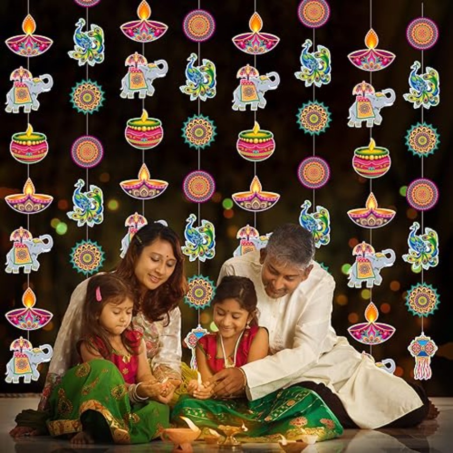 8 Piezas de Decoración Colgant - Lighting Decoration For Diwali reseña y precio