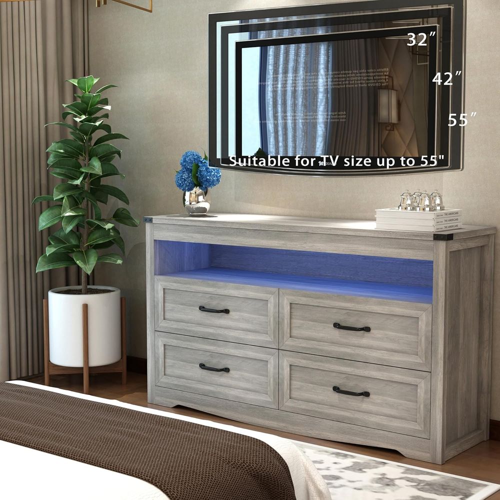 Cómoda gris para dormitorio, c - Furniture Lighting & Decor Magazine reseña y precio