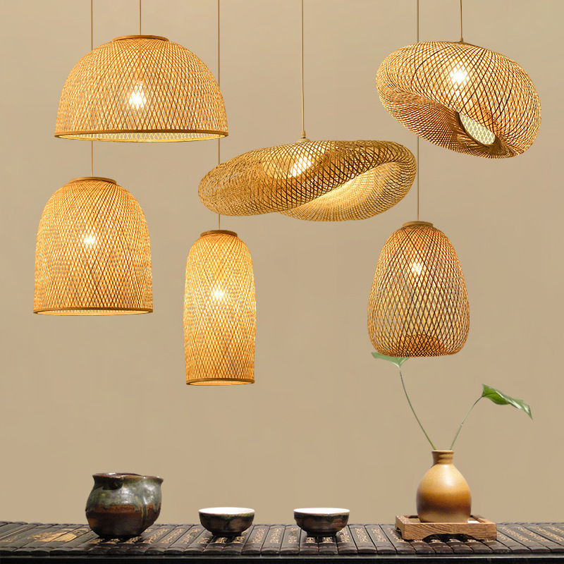 Lámpara de bambú Rottan, venta - Home Decor Lighting Wholesale reseña y precio