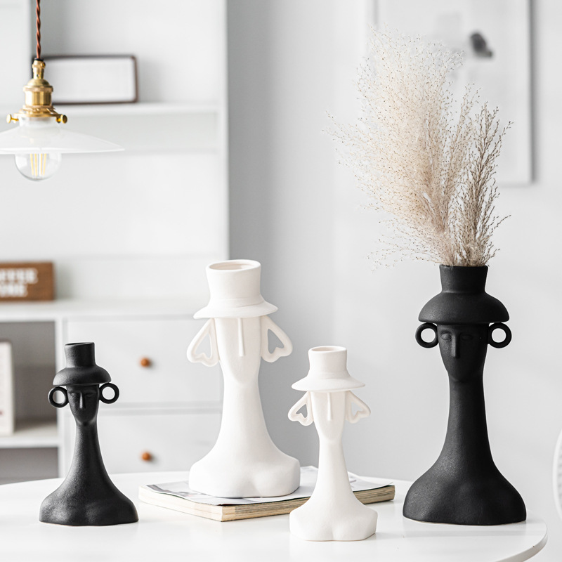 Jarrón de Cerámica con Figura  - Home Decor Lighting Wholesale reseña y precio