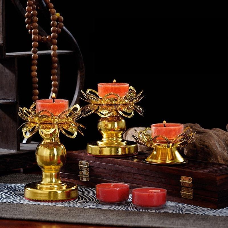 2 Soportes de Latón Dorado con - Lighting Decoration For Diwali reseña y precio