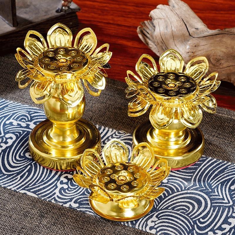 2 Soportes de Latón Dorado con - Lighting Decoration For Diwali reseña y precio